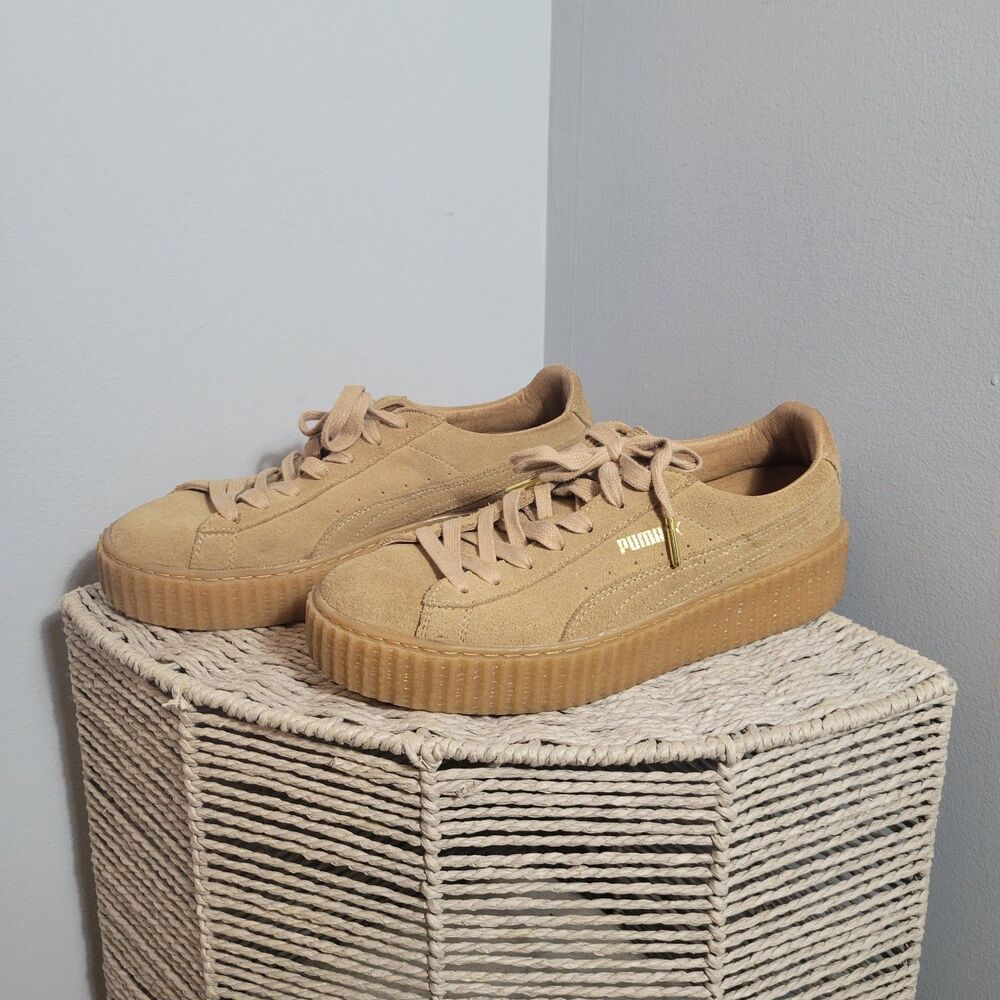 PUMA Fenty by Rihanna Suede Creeper Tan Women's Size 10